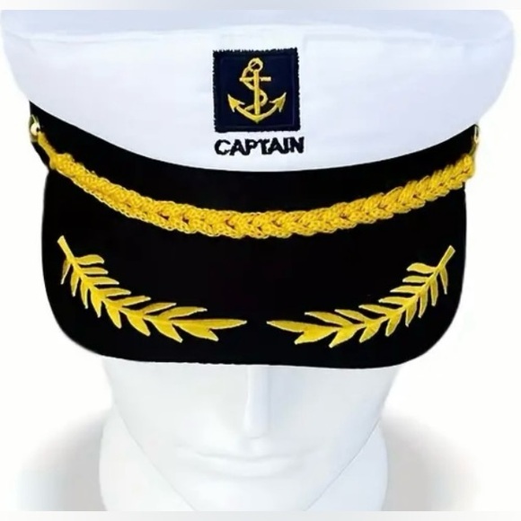 UNISEX CAPTAIN’S HAT / YACHT BOAT SHIP SAILOR 4th OF JULY BOATING - Picture 2 of 8